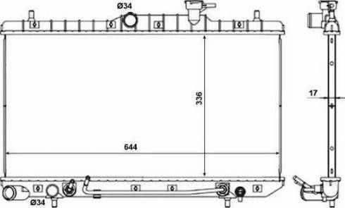 NRF 56137 - Радиатор, охлаждение двигателя autospares.lv