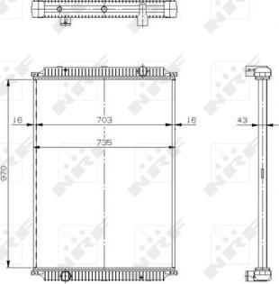 NRF 509564X - Радиатор, охлаждение двигателя autospares.lv