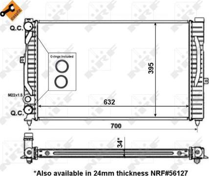 NRF 509504 - Радиатор, охлаждение двигателя autospares.lv