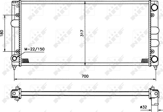 NRF 509506 - Радиатор, охлаждение двигателя autospares.lv