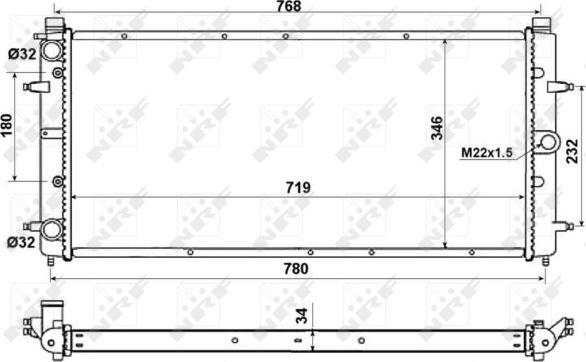 NRF 509514 - Радиатор, охлаждение двигателя autospares.lv