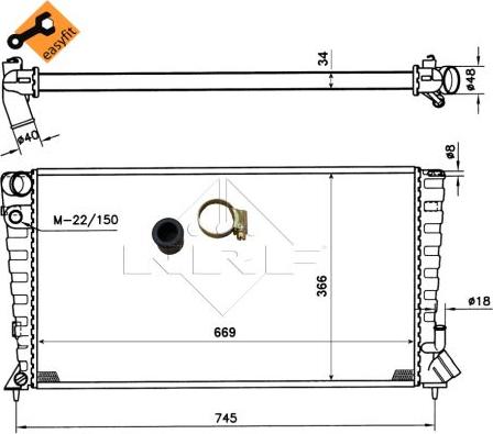 NRF 509510 - Радиатор, охлаждение двигателя autospares.lv