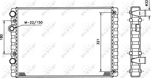 NRF 509520 - Радиатор, охлаждение двигателя autospares.lv