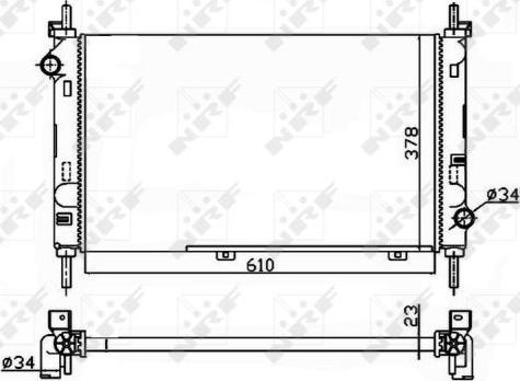 NRF 509528A - Радиатор, охлаждение двигателя autospares.lv