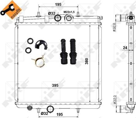 NRF 509523 - Радиатор, охлаждение двигателя autospares.lv