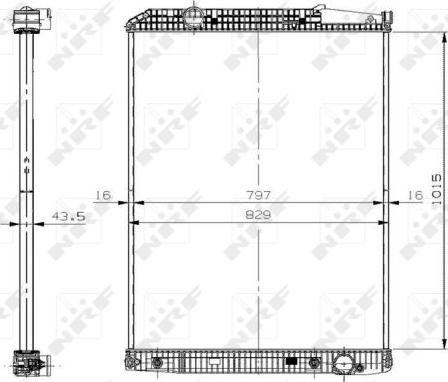 NRF 509578X - Радиатор, охлаждение двигателя autospares.lv