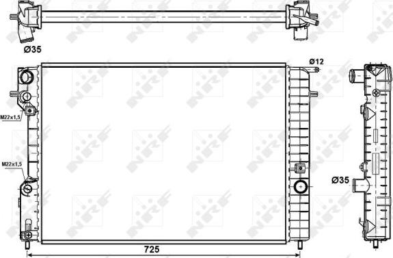 NRF 509689 - Радиатор, охлаждение двигателя autospares.lv