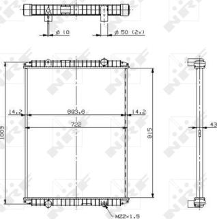 NRF 509707 - Радиатор, охлаждение двигателя autospares.lv