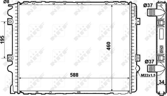 NRF 509710 - Радиатор, охлаждение двигателя autospares.lv