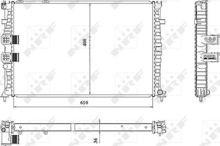 NRF 50468 - Радиатор, охлаждение двигателя autospares.lv