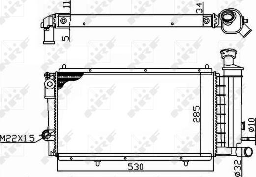 NRF 50406A - Радиатор, охлаждение двигателя autospares.lv