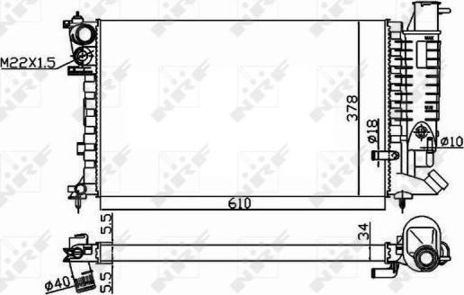 NRF 50419 - Радиатор, охлаждение двигателя autospares.lv