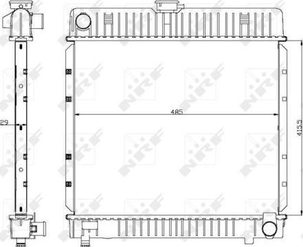 NRF 504250 - Радиатор, охлаждение двигателя autospares.lv