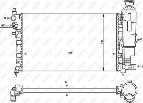 NRF 50428 - Радиатор, охлаждение двигателя autospares.lv