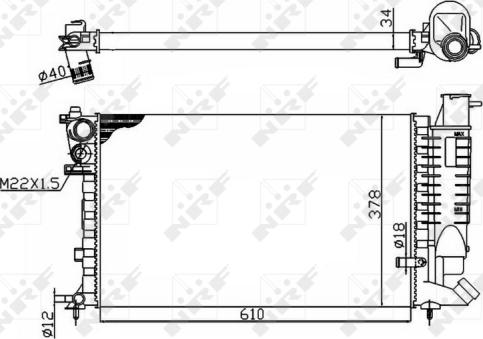 NRF 50475 - Радиатор, охлаждение двигателя autospares.lv