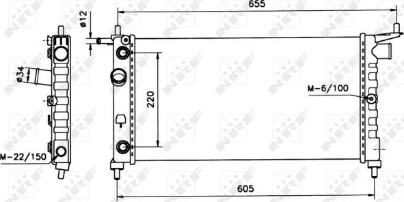 NRF 50552 - Радиатор, охлаждение двигателя autospares.lv