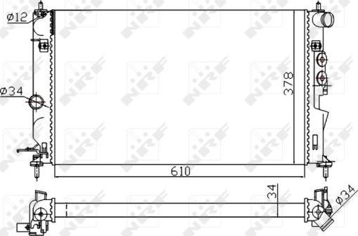 NRF 50563A - Радиатор, охлаждение двигателя autospares.lv