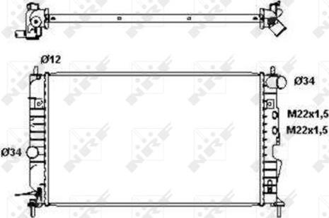 NRF 50563 - Радиатор, охлаждение двигателя autospares.lv