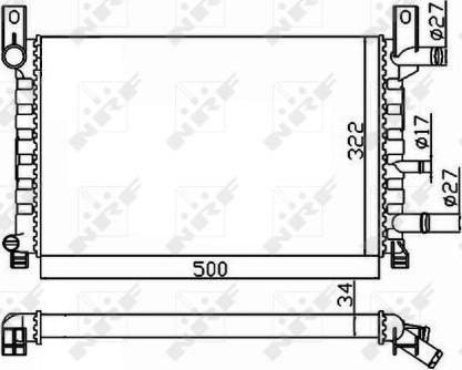 NRF 506220 - Радиатор, охлаждение двигателя autospares.lv