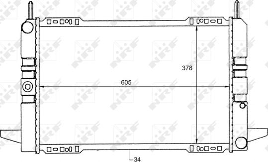 NRF 50111 - Радиатор, охлаждение двигателя autospares.lv