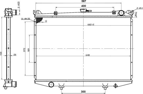 NRF 503492 - Радиатор, охлаждение двигателя autospares.lv