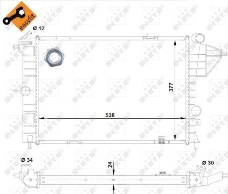 NRF 503508 - Радиатор, охлаждение двигателя autospares.lv