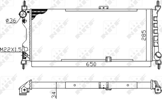 NRF 507522A - Радиатор, охлаждение двигателя autospares.lv