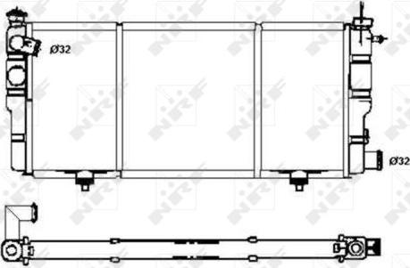 NRF 507120 - Радиатор, охлаждение двигателя autospares.lv