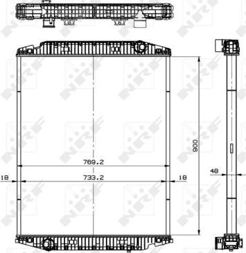 NRF 519568 - Радиатор, охлаждение двигателя autospares.lv