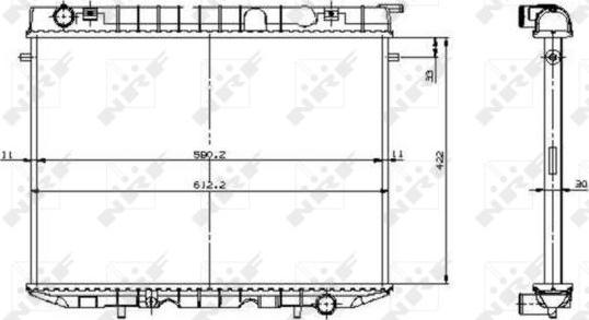 NRF 519532 - Радиатор, охлаждение двигателя autospares.lv