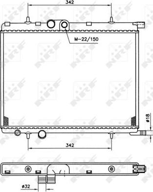 NRF 519524 - Радиатор, охлаждение двигателя autospares.lv