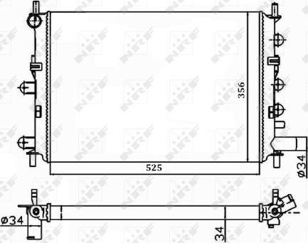 NRF 514436A - Радиатор, охлаждение двигателя autospares.lv