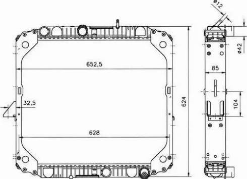 NRF 51561 - Радиатор, охлаждение двигателя autospares.lv