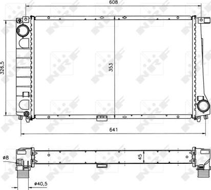 NRF 51568 - Радиатор, охлаждение двигателя autospares.lv