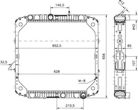 NRF 51574 - Радиатор, охлаждение двигателя autospares.lv