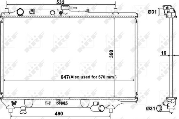 NRF 516511 - Радиатор, охлаждение двигателя autospares.lv