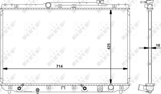 NRF 516721 - Радиатор, охлаждение двигателя autospares.lv