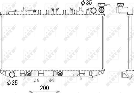 NRF 513497 - Радиатор, охлаждение двигателя autospares.lv