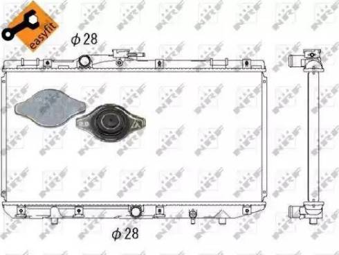 NRF 517621 - Радиатор, охлаждение двигателя autospares.lv