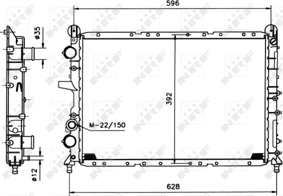 NRF 58995 - Радиатор, охлаждение двигателя autospares.lv