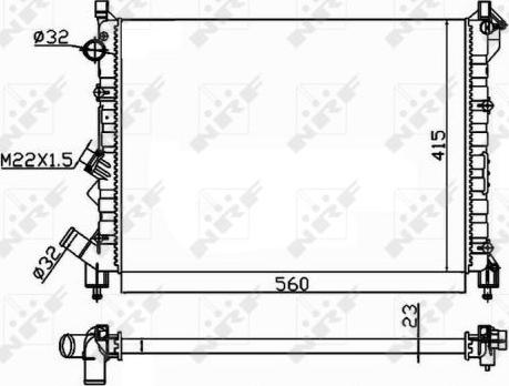 NRF 58943A - Радиатор, охлаждение двигателя autospares.lv