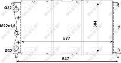 NRF 58955 - Радиатор, охлаждение двигателя autospares.lv