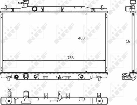 NRF 58469 - Радиатор, охлаждение двигателя autospares.lv