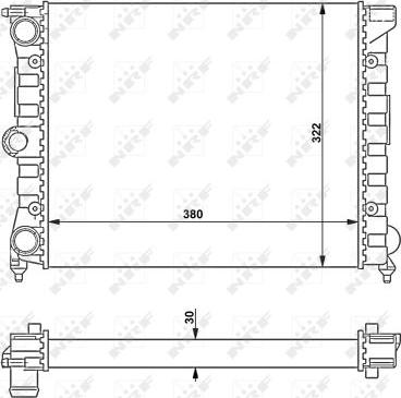 NRF 58696 - Радиатор, охлаждение двигателя autospares.lv