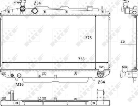 NRF 58645 - Радиатор, охлаждение двигателя autospares.lv