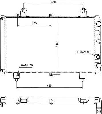 NRF 58666 - Радиатор, охлаждение двигателя autospares.lv