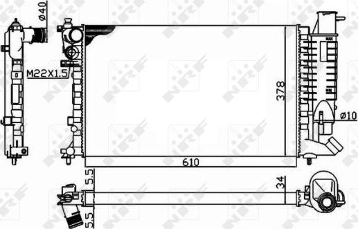 NRF 58092 - Радиатор, охлаждение двигателя autospares.lv