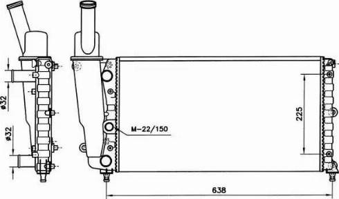 NRF 58056 - Радиатор, охлаждение двигателя autospares.lv