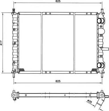 NRF 58190 - Радиатор, охлаждение двигателя autospares.lv