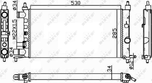 NRF 58155 - Радиатор, охлаждение двигателя autospares.lv